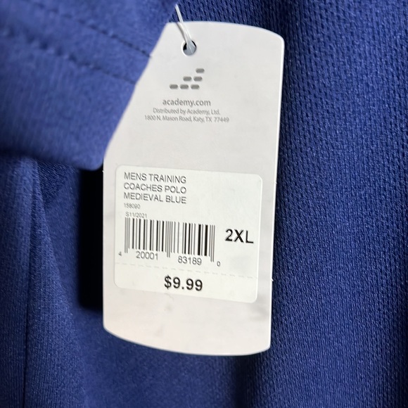 BCG Mens Coaches Polo medieval blue collard dri fit NEW WITH TAGS - Picture 5 of 7